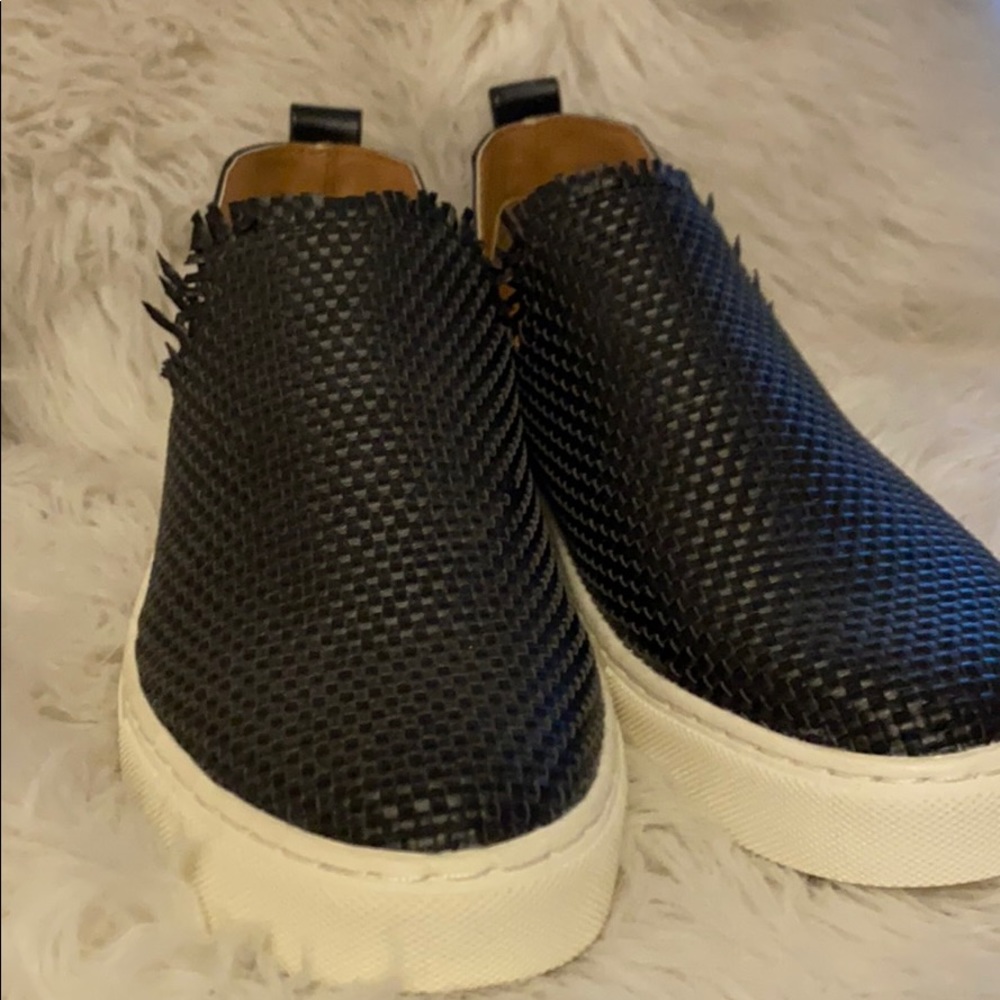 Black Slide On Sneakers